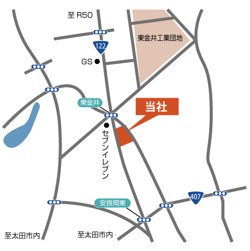 会社付近案内地図